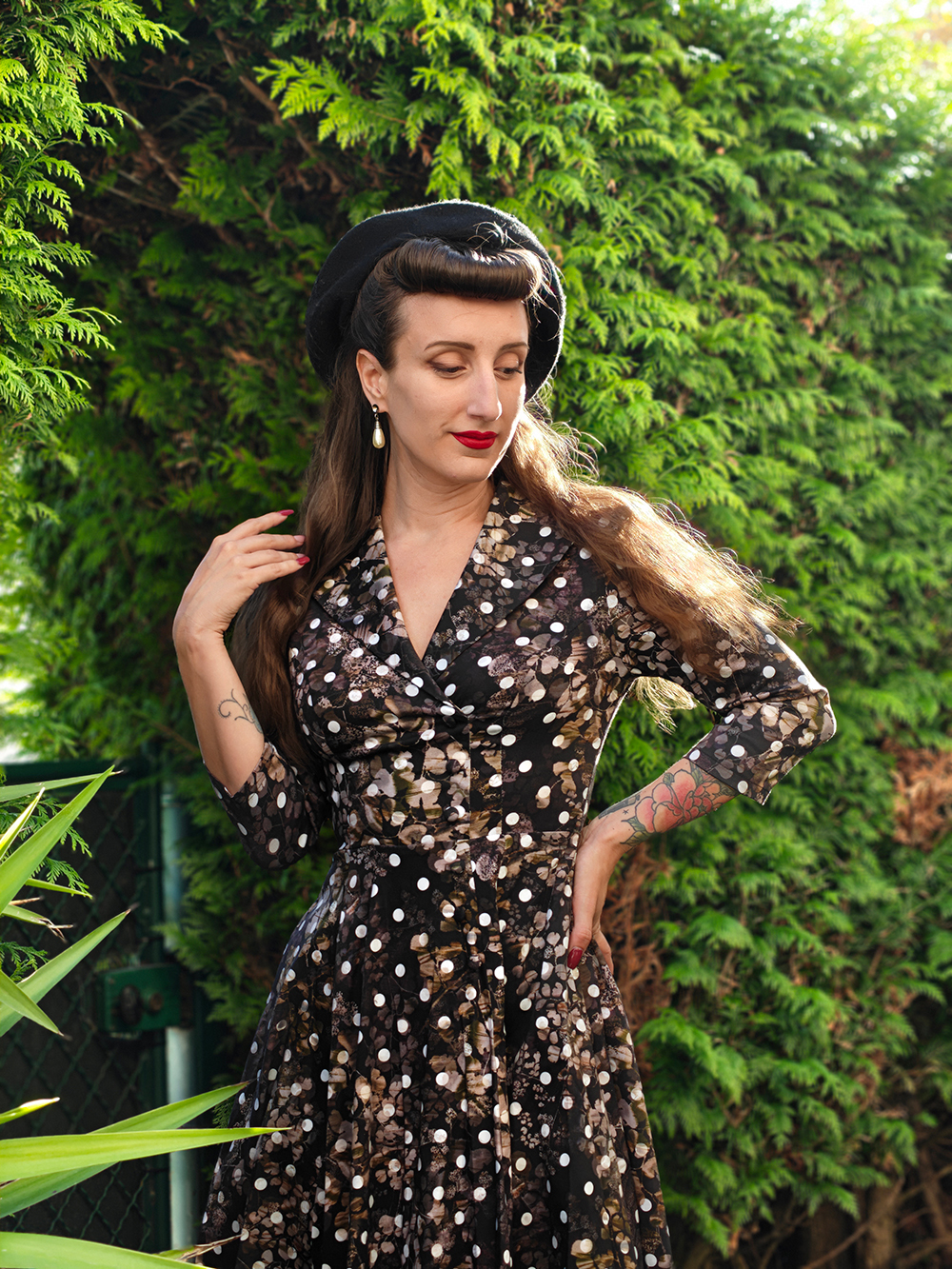 Skylar Polka Dot Swing Dress